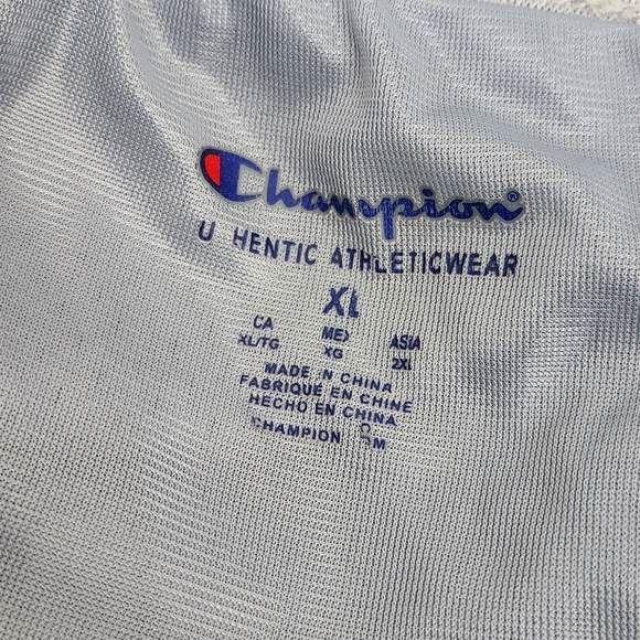 Champion Athletic Stretch Red White Blue Retro Trim Pocket Shorts. No drawstring - Picture 5 of 6